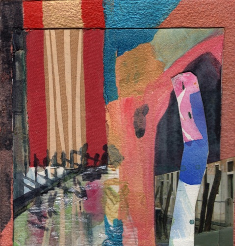 Venice Side Street with Pylons; 
Mixed Media, 2011
5.5 x 5.25 in.